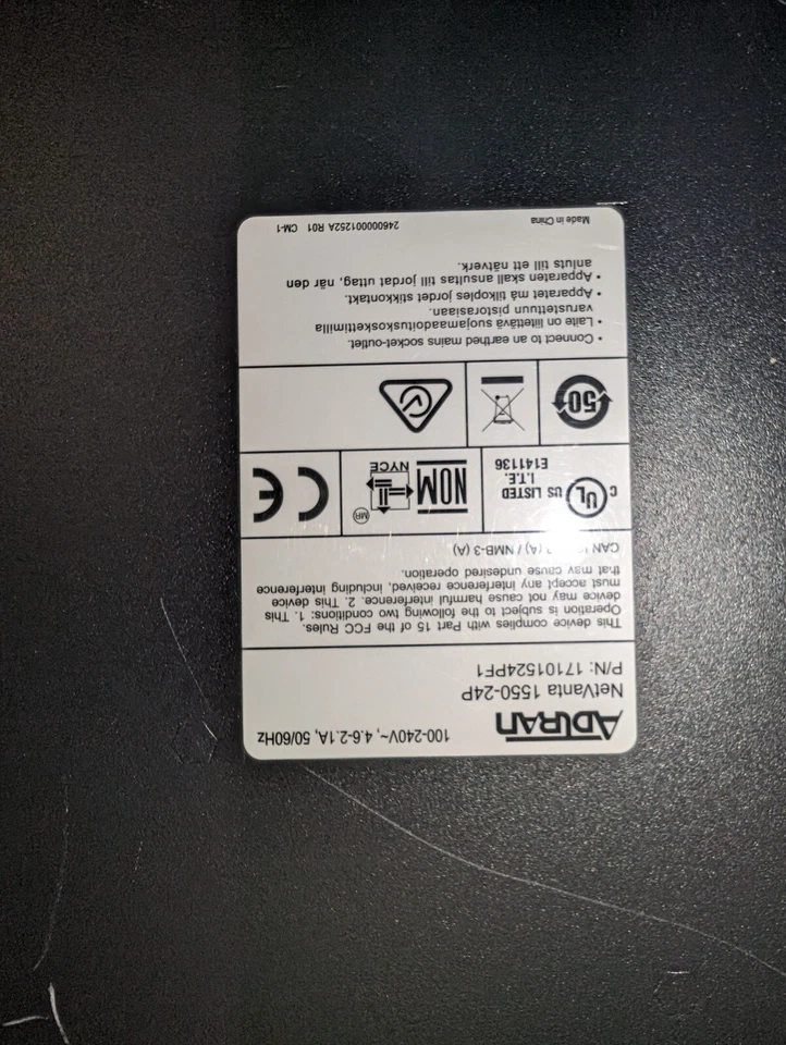 Adtran NetVanta 1550-24 24 Port Gigabit Switch 17101524F1 - Image 2 of 2