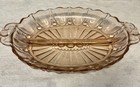 Vintage Pink Depression Glass 2 Divided tray relish/candy  — photo 1