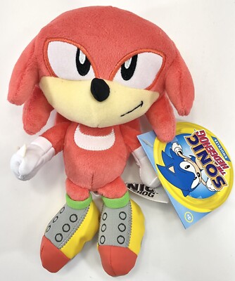 Sonic the Hedgehog Knuckles 7'' Plush Figure With Tag Jakks Go Sega Plushie