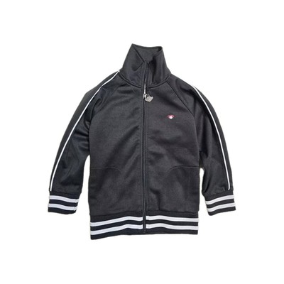 APPAMAN Boys Black Zip Up Track Jacket Sz 6 Retro Hip Hop