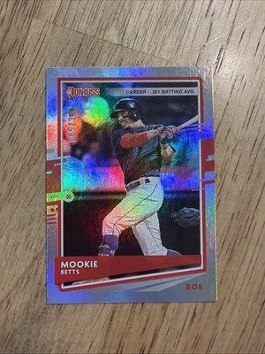 Mookie Betts 2020 Panini Donruss #77 Career Stat Line /301 Boston Red Sox