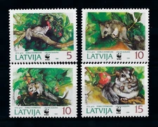 [78255] Latvia 1994 Wild life Edible Dormouse WWF  MNH