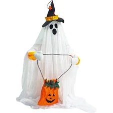 Haunted Hill Farm 35 in Animatronic Ghost Halloween Decoration, HHGHST-2FLSA