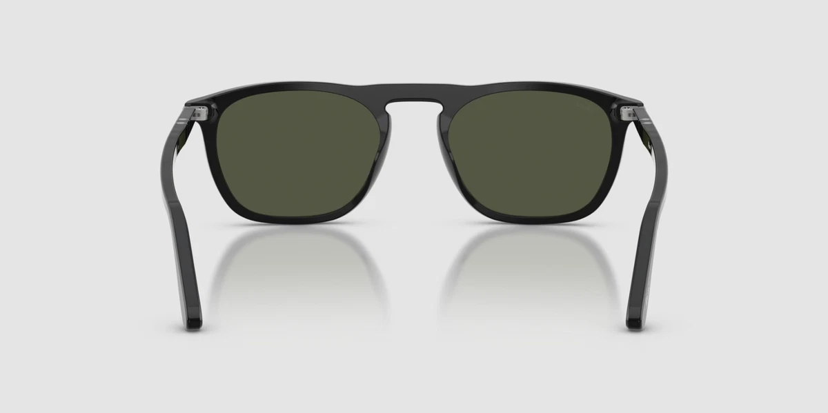 PERSOL PO3391S 95 31 Gae Black Green 55 mm Unisex Sunglasses