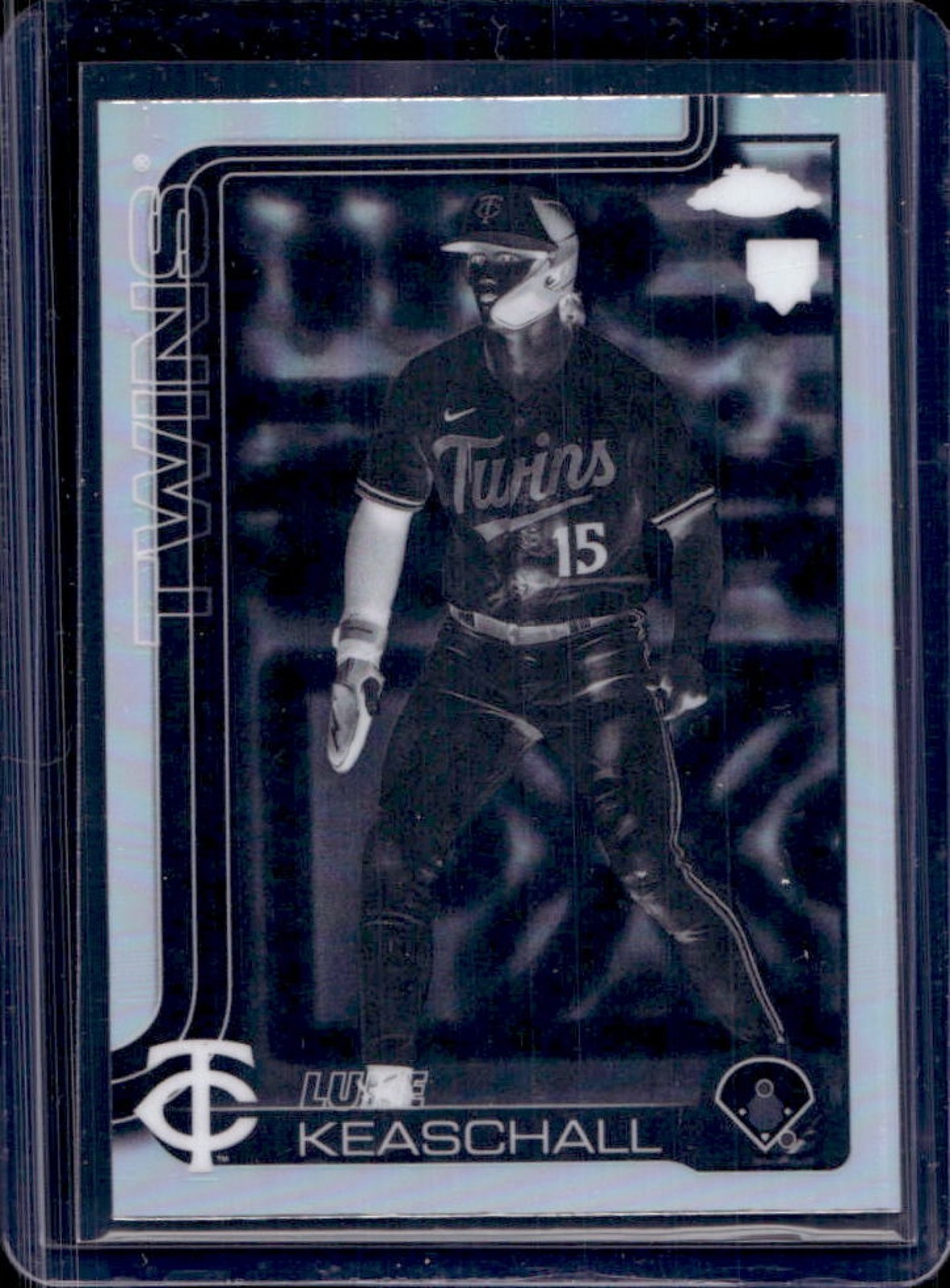 2025 Topps Chrome Update Luke Keaschall Negative Refractor RC #USC106 Twins