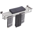 Towel Shelf with Double Towel Bars 32 Inches Bathroom Towel Rack Bath Towel H...