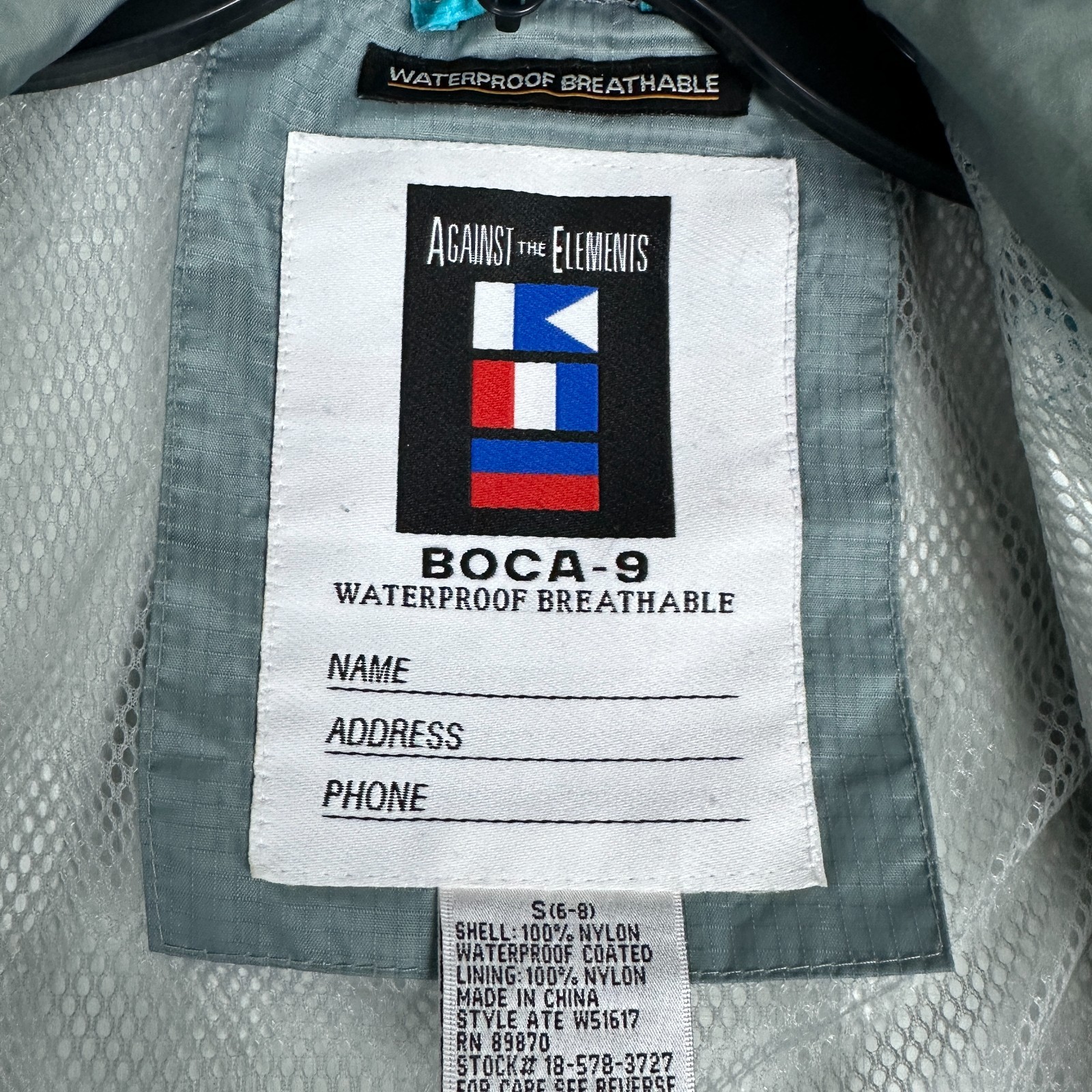 Against The Elements Jacket Womens Small Blue Wat… - image 5