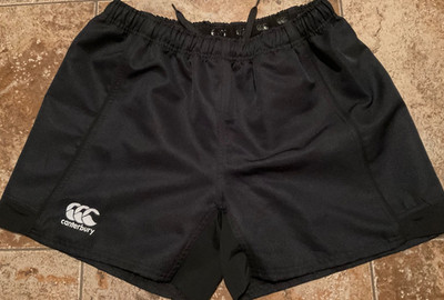 CANTERBURY RUGBY SHORTS ( MENS XL, 34-36 ) BLACK 4  INSEAM PREOWNED
