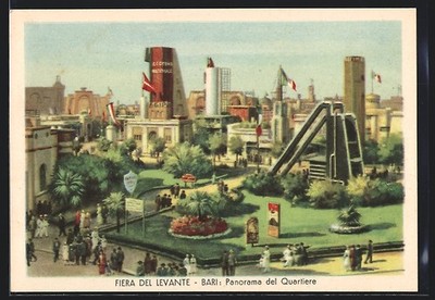 Bari, Fiera del Levante. Panorama del Quartiere, Ansichtskarte 