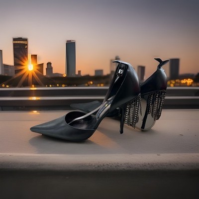 Patrick Cox High Heels   Made in Italy   echtes Leder   mit Strassfransen