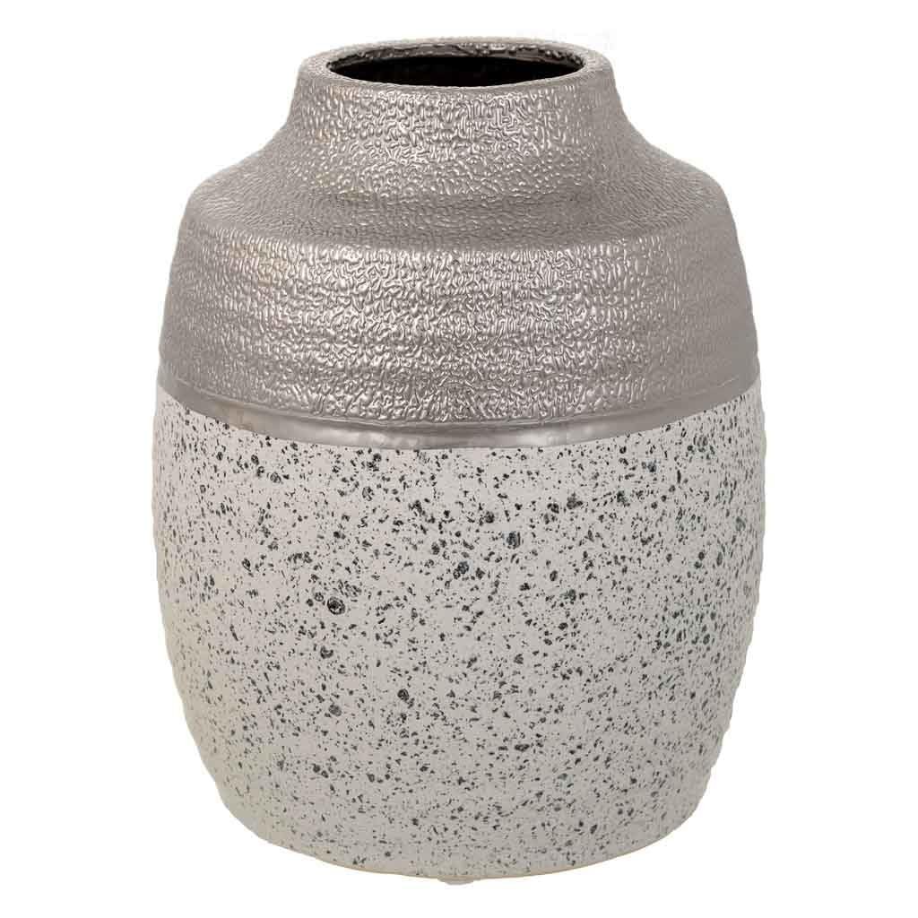 Jarron de ceramica plata (s8t)