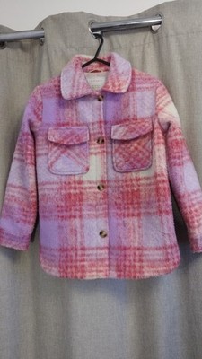 Matalan rosa Jacke/Mantel - Alter 9 - Kinder Winterkleidung - kariert Knopfleiste