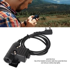 Radio Walkie Talkie Adapter Cable 90cm U94 PTT Push To Talk Headset Cable Plug