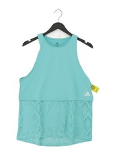 Adidas Women's T-Shirt M Blue Polyester with Elastane Basic New with tags