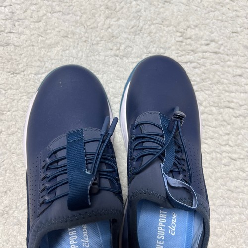 CLOVE Shoes Womens 6 Navy Core Comfort Slip on Sneaker Nursing Workwear - Picture 7 of 14