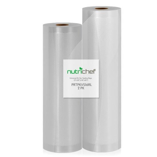 Universal Vacuum Food Sealer Bags 2 Rolls 100ft Sous Vide Freezer Storage Saver