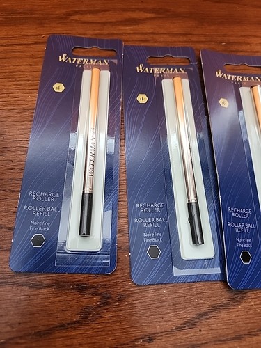 Waterman schwarze feine Tintenrollerminen 4 Stück, neu - Bild 2 von 12