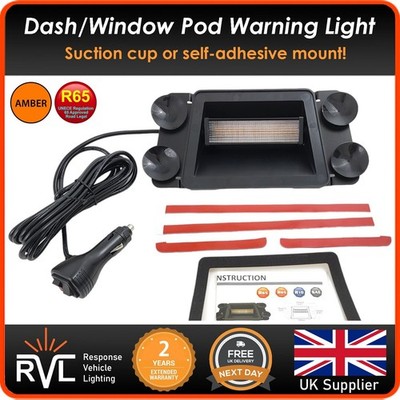 AMBER RVL - LED Maxi Dash Pod Blinkendes Armaturenbrett Licht 12/24V Strobe Recovery Truck