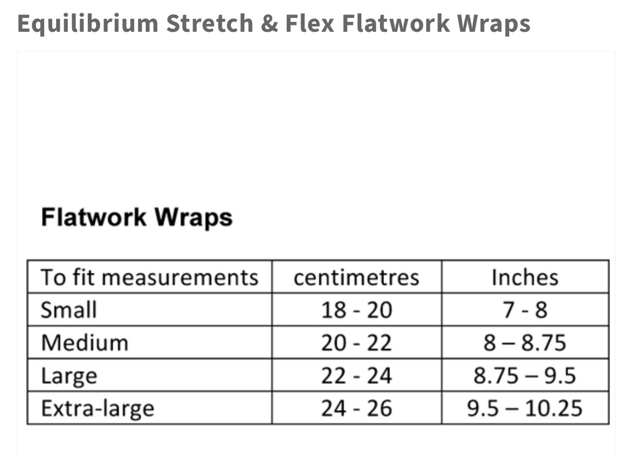 Equilibrium Stretch Flex Flatwork Training Wraps in White (Size M) - $209 MSRP