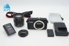 Canon EOS M 18.0MP Digital Camera Black w/ EF-M 18-55mm IS STM & 90EX #251218b