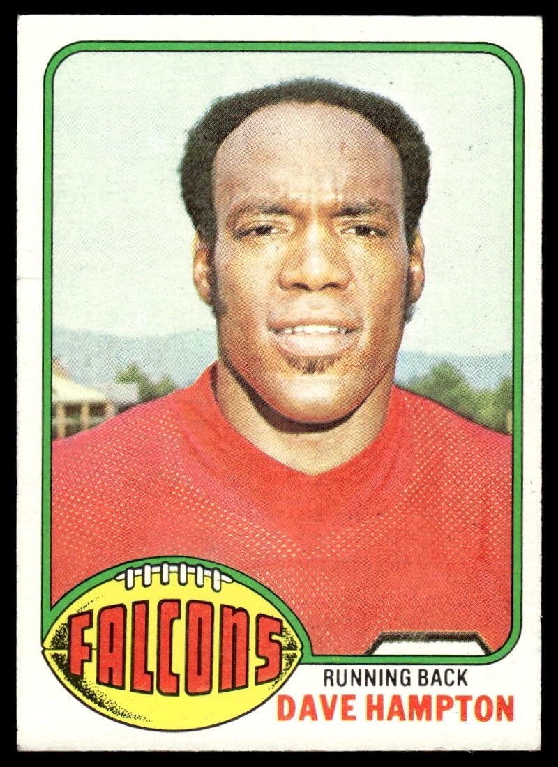 1976 Topps Football Card Atlanta Falcons Dave Hampton #394 EX-MT