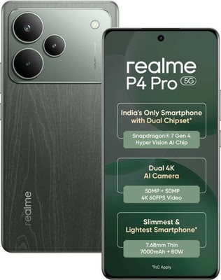 realme P4 Pro 5G (Dark Oak Wood,256 GB 8GB-Global Version - ''NO TARIFFS IN USA''