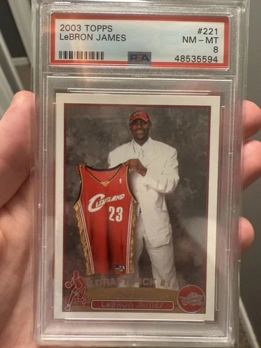 Topps 2003-04 LeBron James Rookie Draft Pick #221 PSA 8 Cavaliers Base
