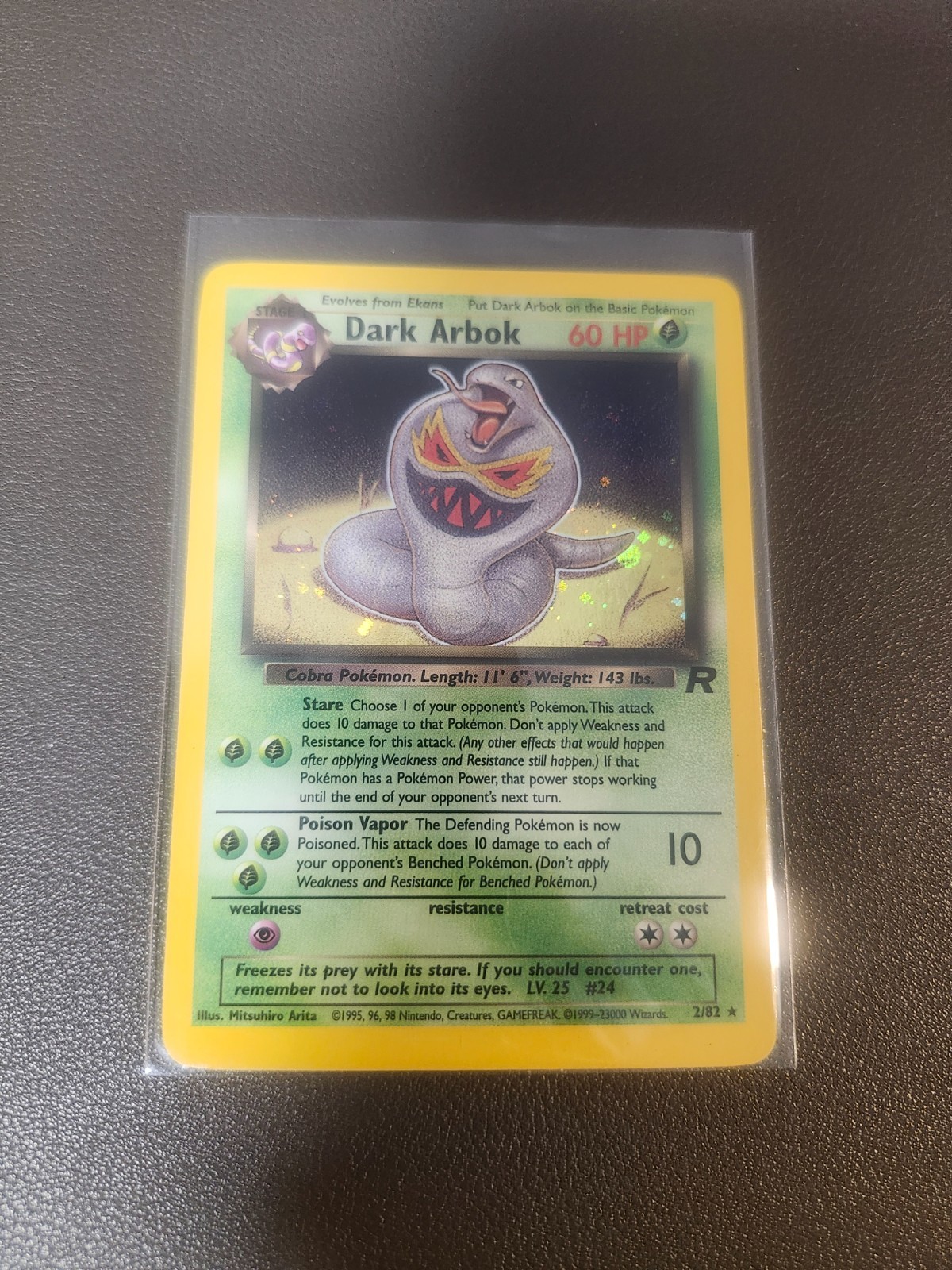 Dark Arbok holo unlimited Team Rocket 2/82 Pokemon TCG Canadian Seller! NM