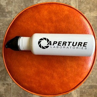 Valve Portal 2 Aperture Laboratories Stainless Steel Warning Water Bottle RARE