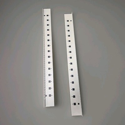 2er Multipack Rittal 7507.715 19 Zoll Netzwerkschrank-Schienen 15 HE Grau