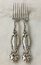 2  Frontenac by International  Silver Forks Monogram 7 1/4"