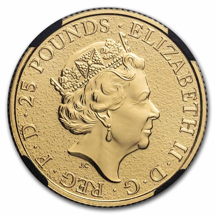 2017 GB 1/4 oz Gold Queen's Beasts The Dragon MS-70 NGC (FDI) - Image 3 of 3