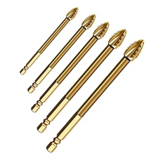 5pcs Innovative Eccentric Triangle Drill Bits for Smooth Drilling Tasks