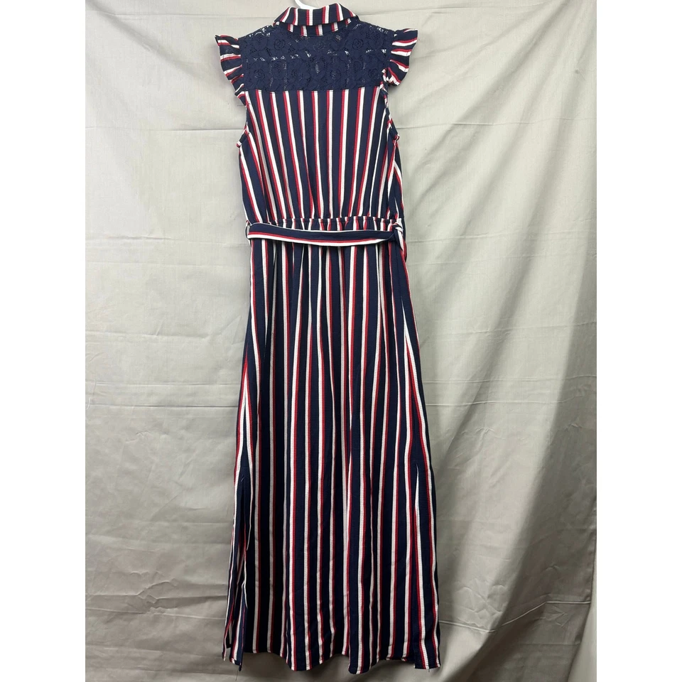 Monteau Girls Striped Button-Up Dress, Size 10 - Изображение 4 из 4