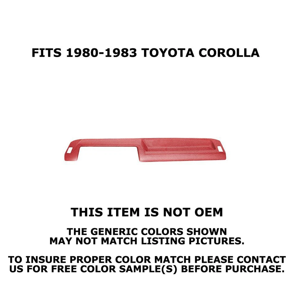 Coverlay 11-314-RD Red Dash Board Cover for 80-83 Toyota Corolla - Image 2 of 4