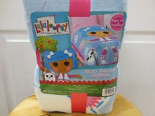 Lalaloopsy Plush Blanket (62 x 90 in), 100% Polyester, Rare "Cute As A Button"