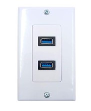 4.2A USB 3.0 Receptacle Outlets Wall Plates Panel 2 High Speed Charging Port
