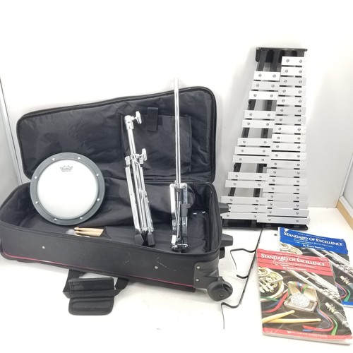 PEARL Student Percussion Xylophone Metal Bell Kit w/ Rolling Case and