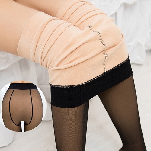 Women Thick Warm Winter Double Lined Stretch Thermal Fleece Tights Pantyhose - Afbeelding 1 van 23