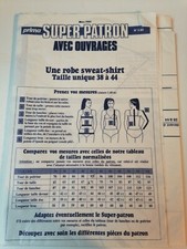 Patron Couture Prima robe sweat taille 38 à 44