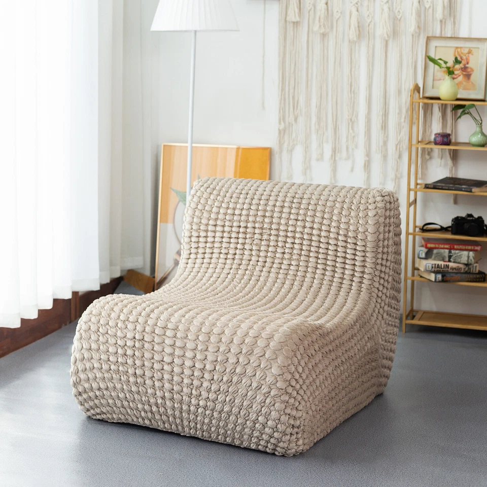 N&V Single Foam Sofa, Armless Floor Sofa, High Density Foam Bean Bag for Bedroom - Image 2 of 4