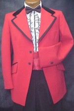 VINTAGE RED BLACK VELVET 4pc PALM BEACH TUX TUXEDO PROM WEDDING MENS 40S RETRO
