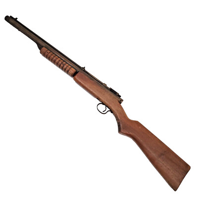 Vintage Early Benjamin Franklin Model 317 Walnut Stock .177 Cal Air Rifle READ