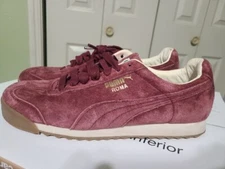 Puma Roma Distressed Cabernet Deep Red Suede Sneaker Shoe 363286-02