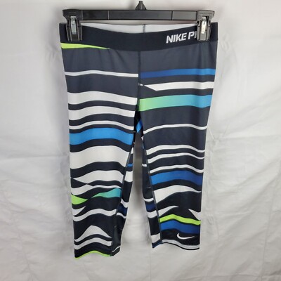 Nike Pro Leggings Women's S Multi Dri Fit Capri Running Fitted