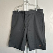 Dickies Shorts Mens 42 Gray Logo Relaxed Fit Multi Pocket Essential Work Short