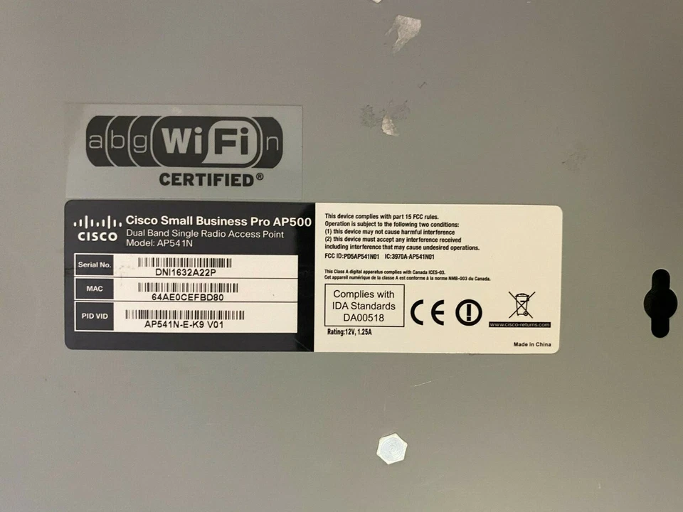 Cisco Small Business Pro AP541N Wireless Router with No PSU & No Antennas - Image 4 of 4