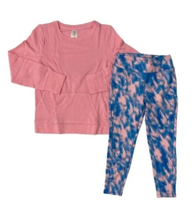 MEMBERS MARK 2-Piece  Girls Active Set Size 14/16 Pink & Blue - NEW!