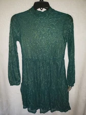 Art Class Girls Green Dress L/10-12 (4J)