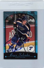 2000/01 Topps Premier Plus #123 Bryce Salvador Blues Signed Auto *G1051